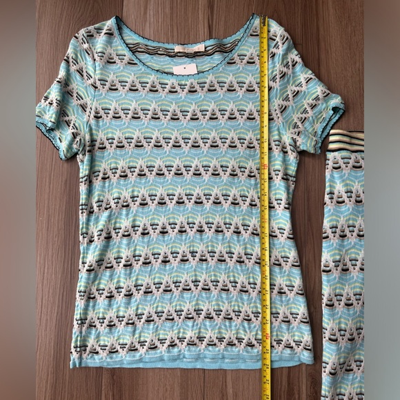 Etcetera Blue Chevron Knit Matching Skirt TopSet - Picture 9 of 12